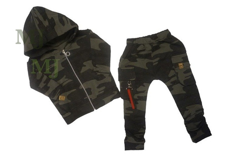 Komplet moro chłopięcy - bluza i spodnie moro 