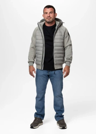 Kurtka hybrydowa przejściowa z kapturem PALOMAR Szara