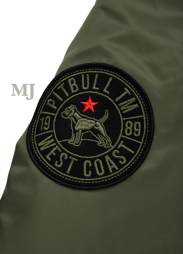 Kurtka zimowa bomberka z kapturem ENCINO Pitbull olivkowa