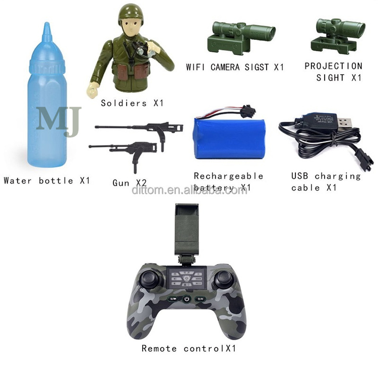 Czołg bojowy 1:18 RC HH Poland – duży, zdalnie sterowany model z kamerą WiFi, efektami dźwiękowymi i świetlnymi