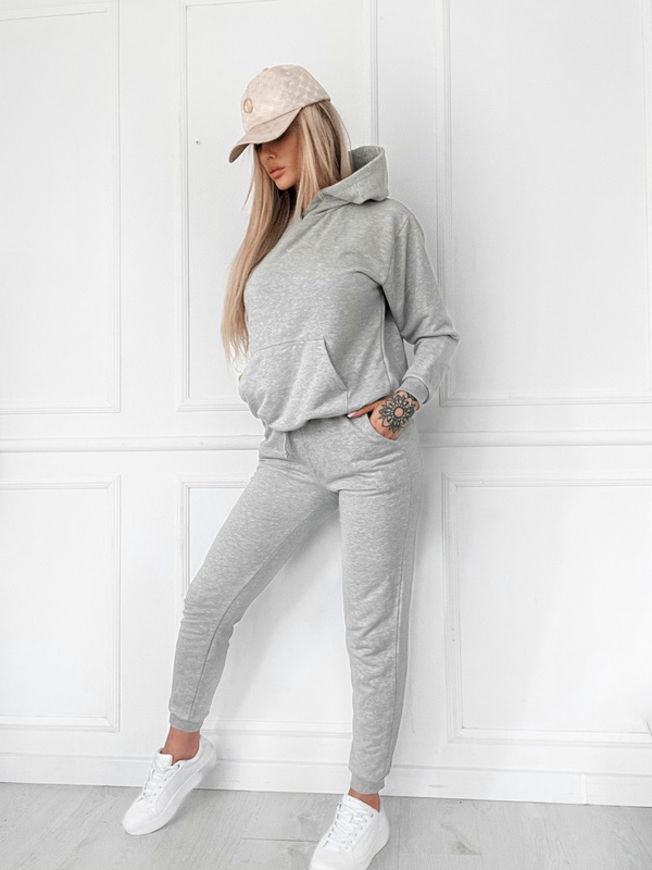 Komplet dresowy damski szary melanż Produkt  polski