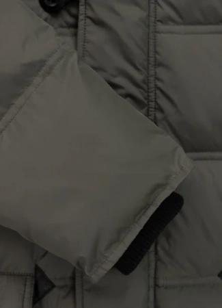 Kurtka zimowa pikowana parka z kapturem Pitbull West Coast KINGSTON II Oliwkowa