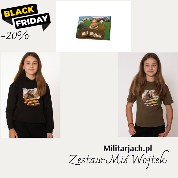 Zestaw Miś Wojtek - t-shirt, bluza, gra