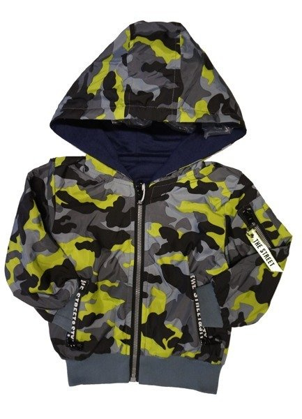 Kurtka bomberka moro/granat dwustronna chłopięca (dziecięca / młodzieżowa)