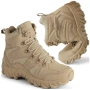 Buty trekkingowe taktyczne wojskowe wodoodporne FOXTER®  khaki rozmiar 43