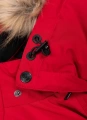 Kurtka zimowa pikowana parka z kapturem Pitbull West Coast FOREST Czerwona