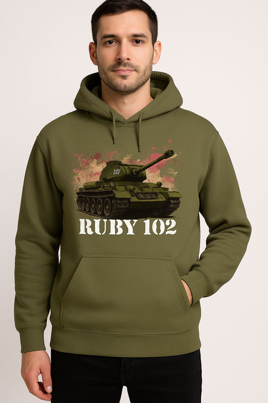 Bluza męska nadruk Czołg Rudy 102 Khaki