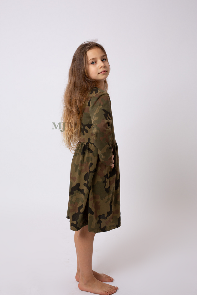 Sukienka dziewczęca moro WZ.93 na długi rękaw Produkt Polski