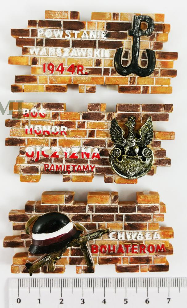 Magnes Mur Powstanie Warszawa mix MAL-H1457