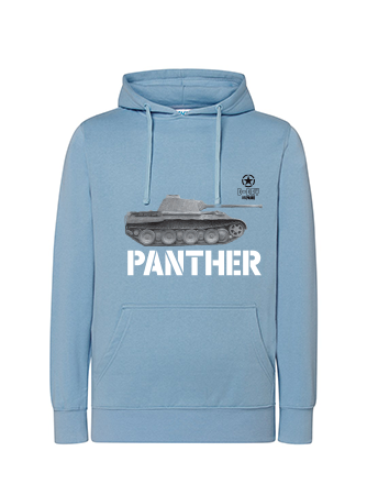 Bluza dziewczęca nadruk Czołg Panther jasnoniebieska