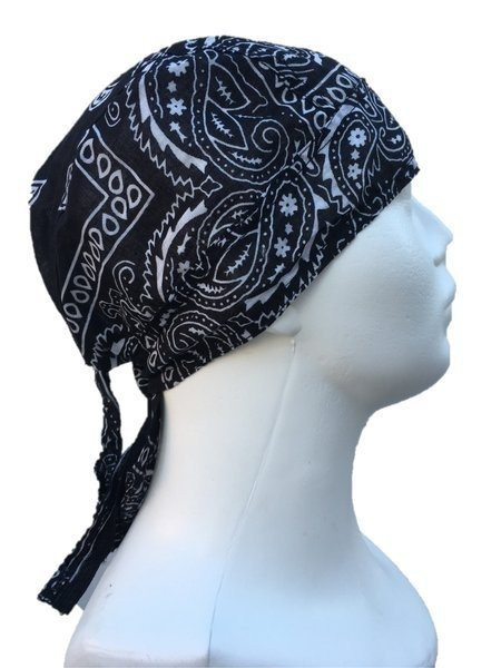 Bandana wiązana czarna wzór