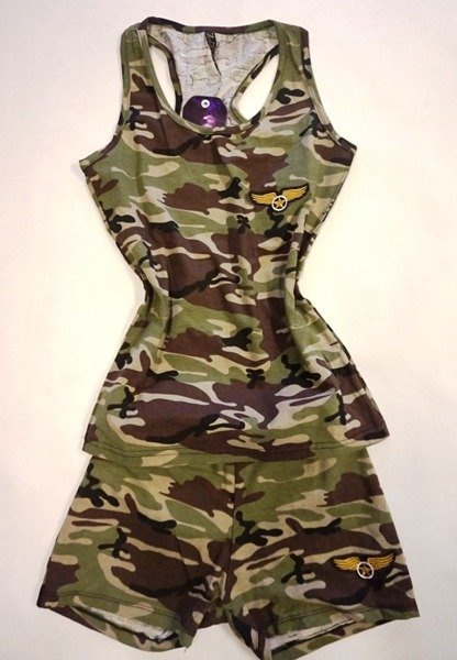 KOMPLET BOKSERKA I SPODNIE MORO DAMSKIE/ MŁODZIEŻOWE