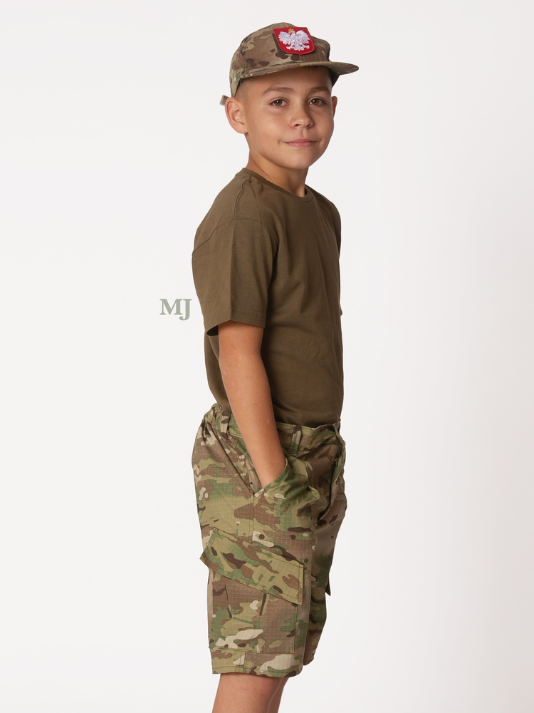 Krótkie spodenki bojówki chłopięce Multicam kieszenie boczne  Produkt Polski