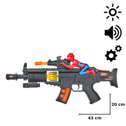 Karabin sygnałowy ze światłem i dźwiękiem, spiderman, 011257, 012933