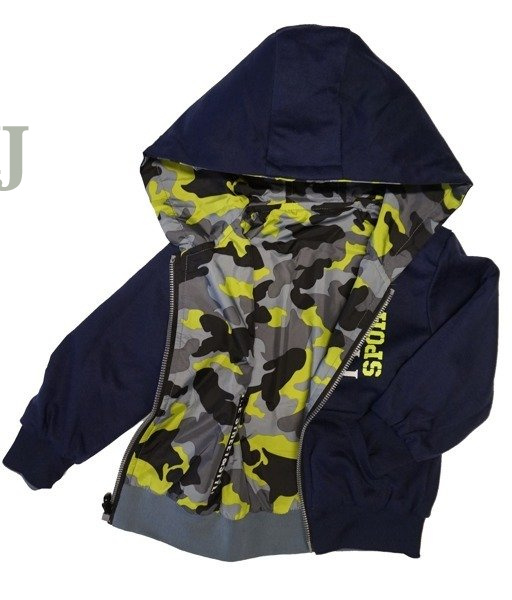 Kurtka bomberka moro/granat dwustronna chłopięca (dziecięca / młodzieżowa)