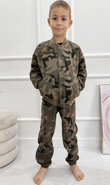 Komplet moro chłopięcy WZ.93 bomberka i joggery Produkt Polski