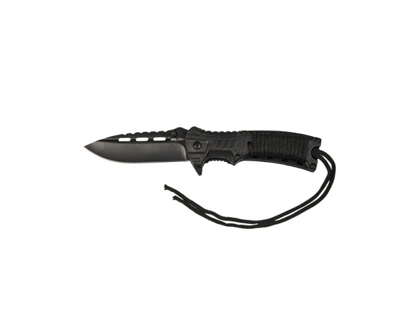 Nóż składany Mil-Tec Paracord z krzesiwem czarny