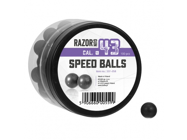 Kule gumowe RazorGun 43 kal. .43 / 100 szt. do Umarex M&P9c TPM1 PPQ