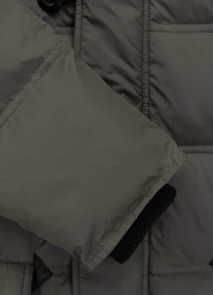 Kurtka zimowa pikowana parka z kapturem Pitbull West Coast KINGSTON II Oliwkowa