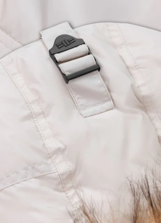 Kurtka zimowa pikowana parka z kapturem Pitbull West Coast KINGSTON II Biała