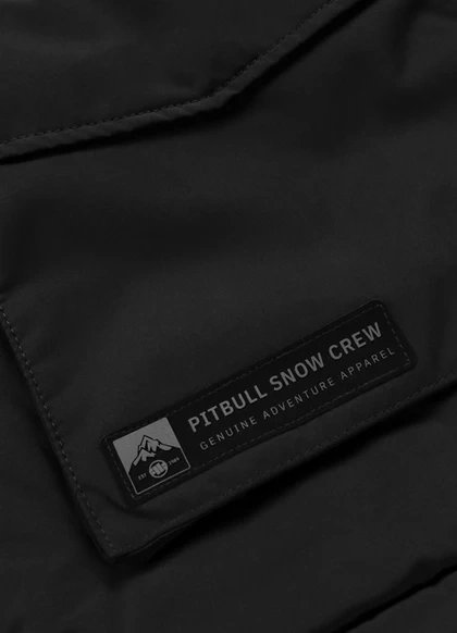 Kurtka zimowa pikowana parka z kapturem Pitbull West Coast FOREST Czarna