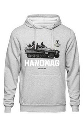 Bluza dziewczęca nadruk Czołg Hanomag szara