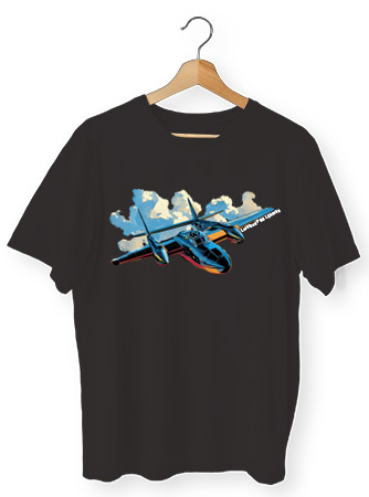 Koszulka T-shirt damska Samolot Lockheed P-38 Lightning czarna