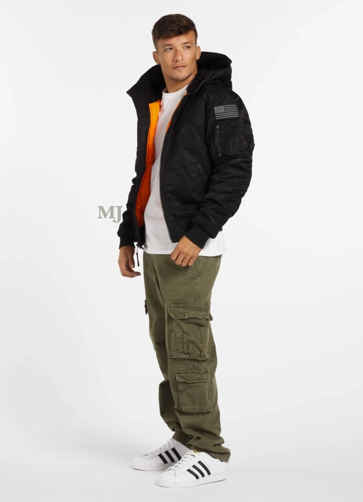 Kurtka zimowa bamberka z kapturem ENCINO PitBull czarna