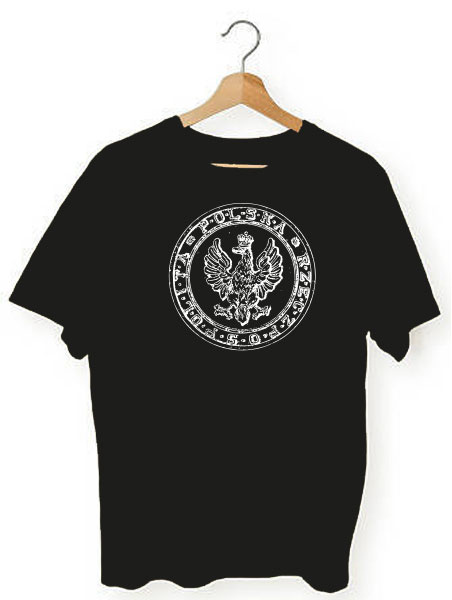 Koszulka T-shirt chłopięca Orzeł czarna