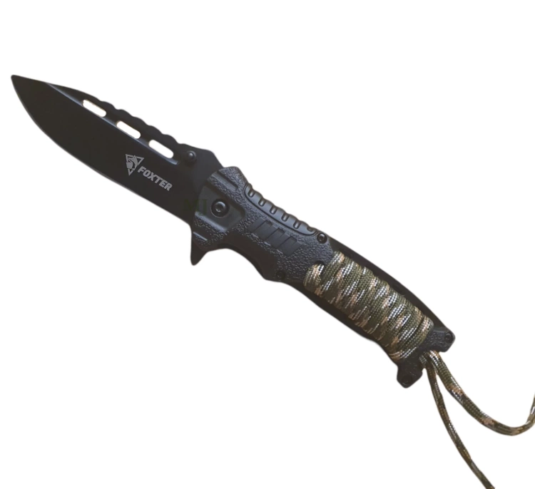 Nóż składany scyzoryk taktyczny myśliwski wojskowy krzesiwo 21,5cm