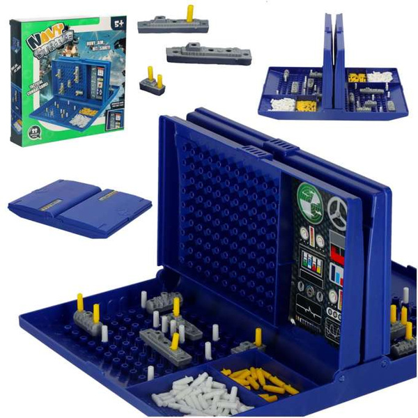 Statki okręty bitwa morska - gra strategiczna logiczna w walizce