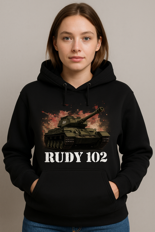 Bluza damska nadruk Czołg Rudy 102 czarna