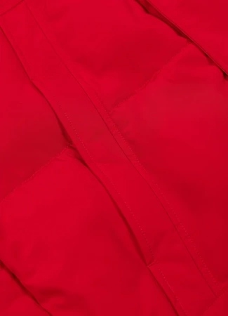 Kurtka zimowa pikowana parka z kapturem Pitbull West Coast  FOREST Czerwona