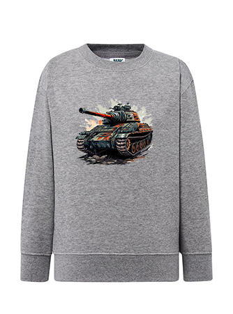 Bluza chłopięca nadruk Czołg szara