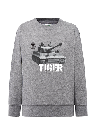 Bluza chłopięca nadruk Czołg Tiger szara