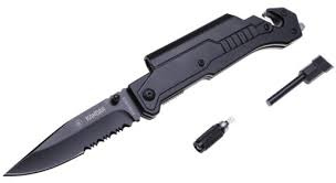 NÓŻ 2w1 Latarka Krzesiwo