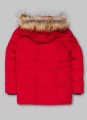 Kurtka zimowa pikowana parka z kapturem Pitbull West Coast FOREST Czerwona
