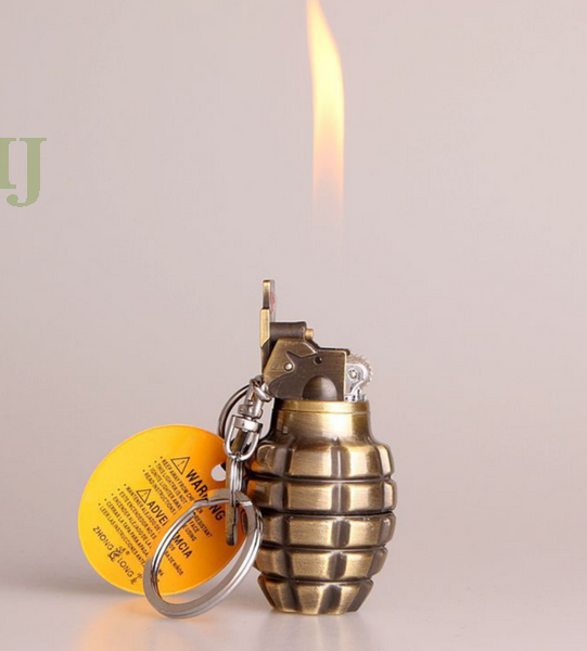 Zapalniczka brelok granat M-26 złota mała