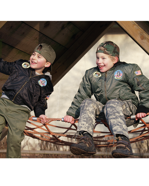 Kurtka chłopięca Lotnicza Pilotka MA1 kolor oliv