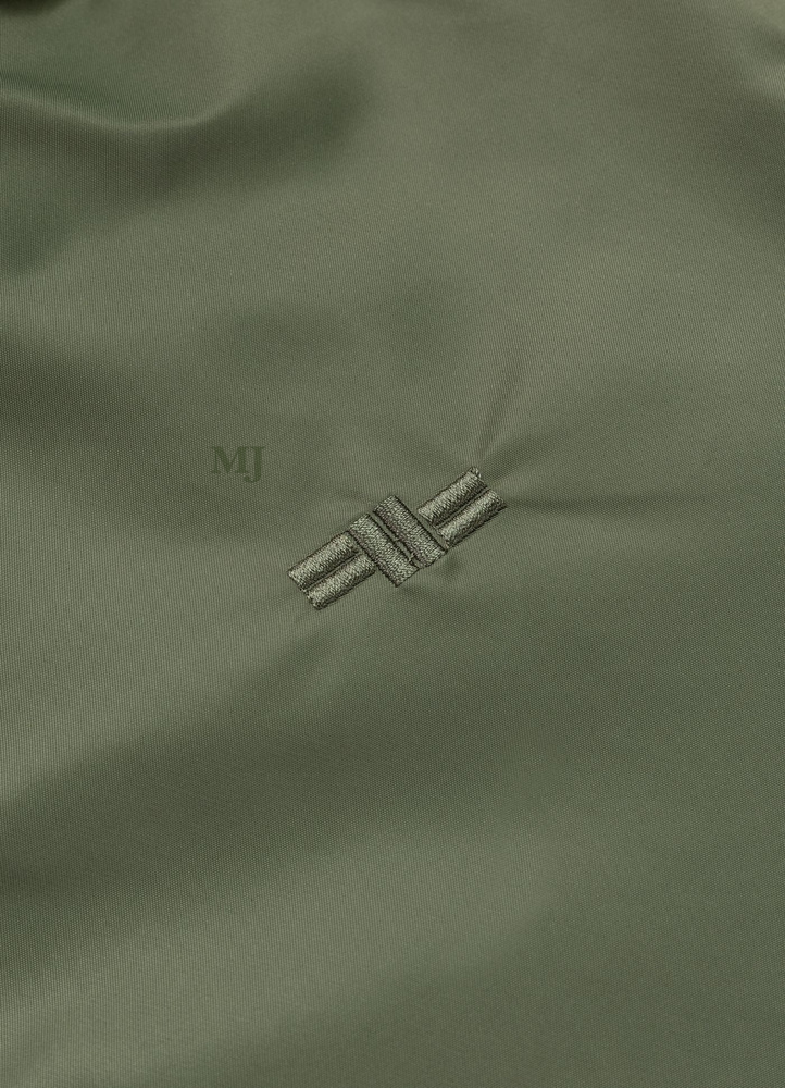 Kurtka zimowa bomberka z kapturem ENCINO Pitbull olivkowa