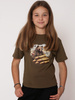 Koszulka T-shirt Miś Wojtek Khaki Dziewczęca