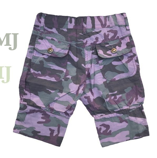 Krótkie spodenki dla dziewczynki moro różowe.