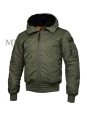 Kurtka zimowa bomberka z kapturem ENCINO Pitbull olivkowa