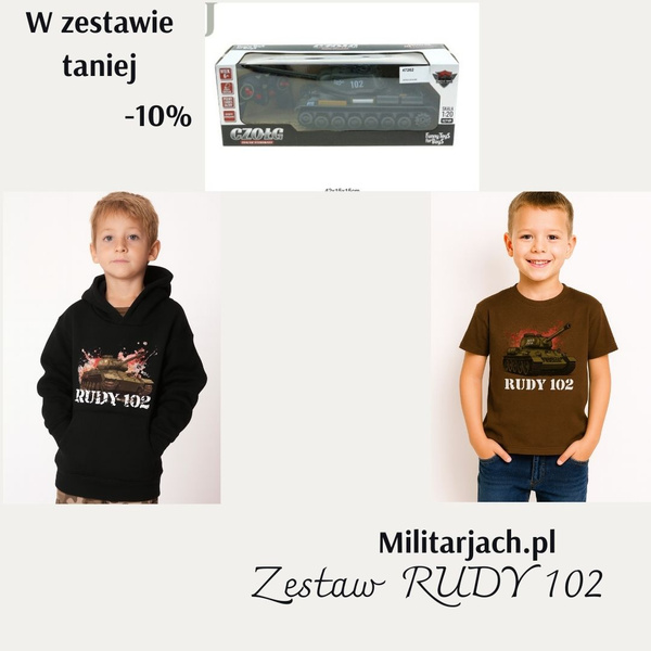 Zestaw RUDY 102 dla dzieci – bluza, koszulka + czołg RC