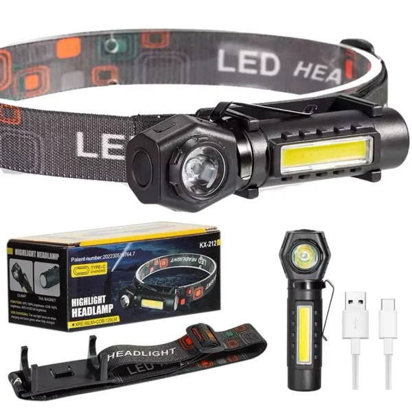 Latarka czołowa podwójne światło