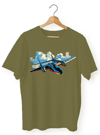 Koszulka T-shirt damska Samolot Lockheed P-38 Lightning khaki
