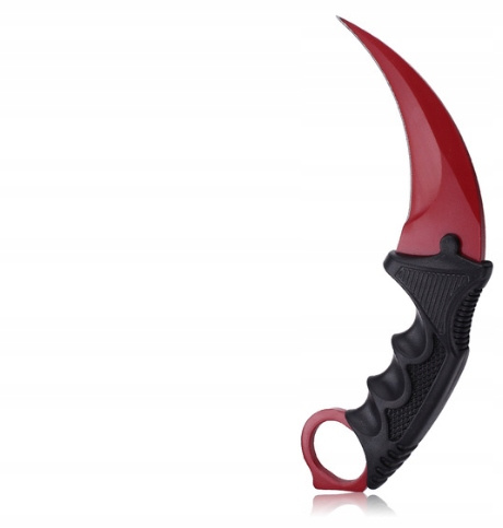 Nóż Karambit czerwony lśniący