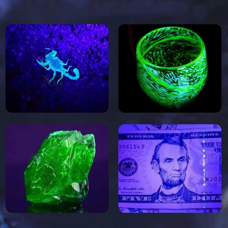 GENETIC® Latarka taktyczna akumulatorowa szperacz uv led do klimatyzacji bursztynu usb 128LED