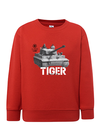 Bluza chłopięca nadruk Czołg Tiger czerwona