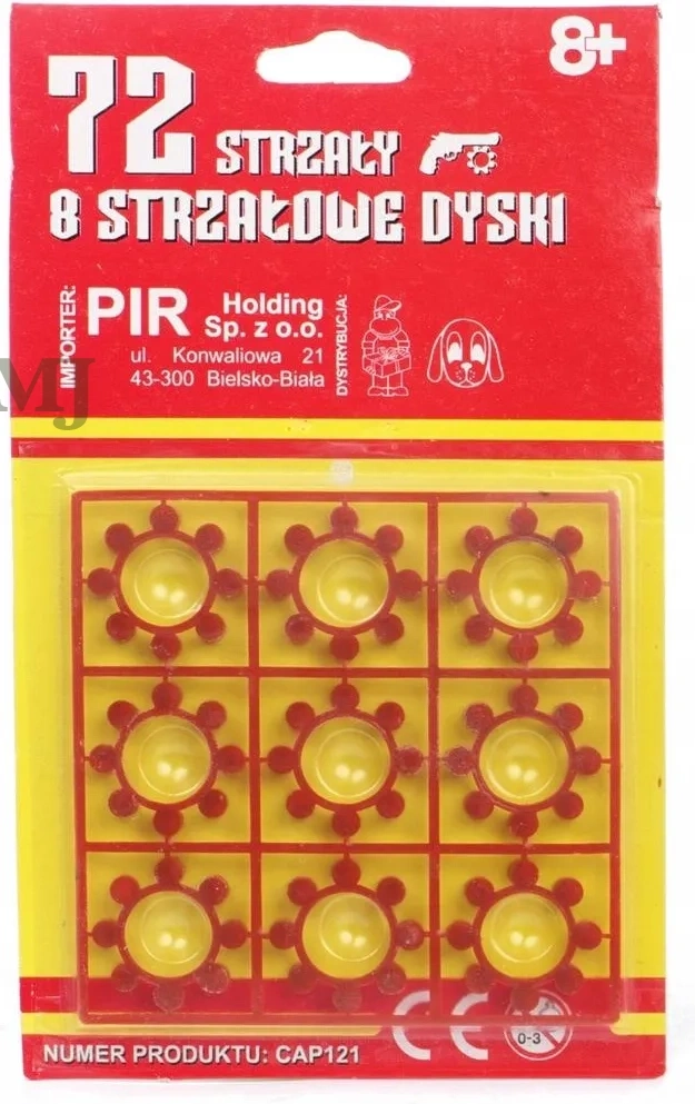Kapiszony naboje 72 strzały 8 strzałowe dyski